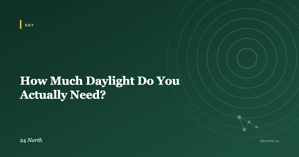 How Much Daylight Do You Actually Need? — 24 North illustrated guide