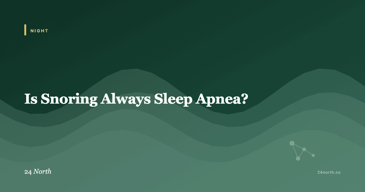 Is Snoring Always Sleep Apnea? — 24 North illustrated guide