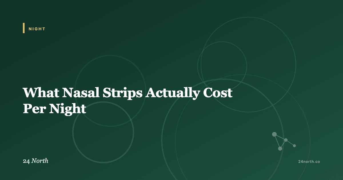What Nasal Strips Actually Cost Per Night — 24 North illustrated guide