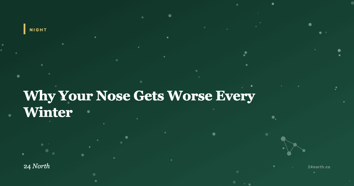 Why Your Nose Gets Worse Every Winter — 24 North illustrated guide