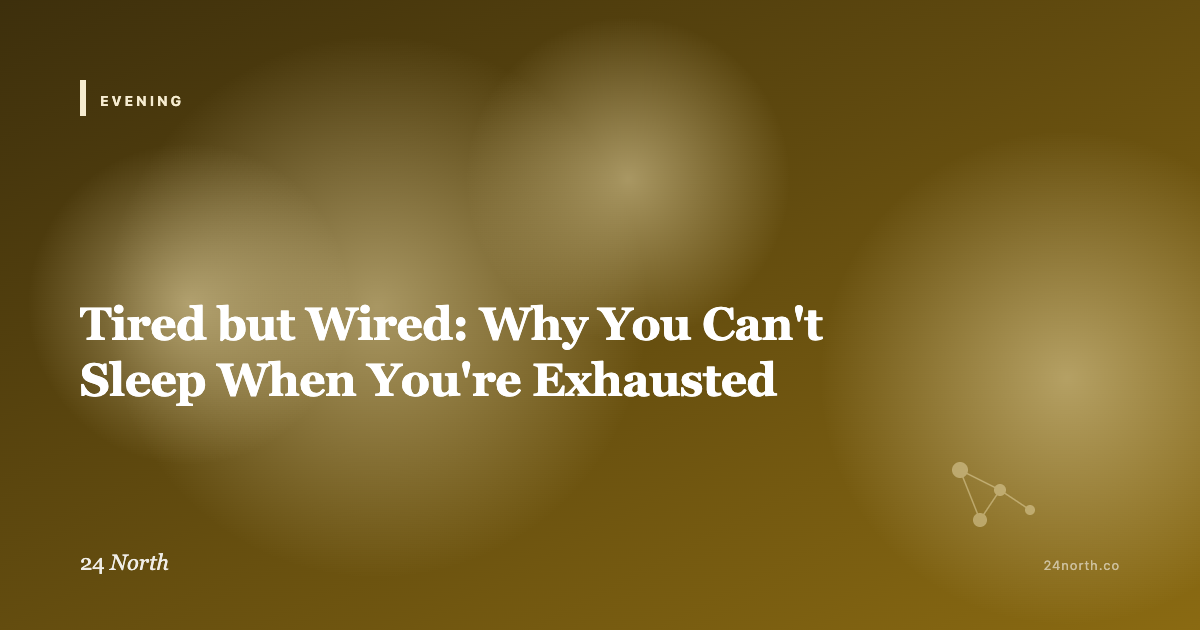 Tired but Wired: Why You Can't Sleep When You're Exhausted — 24 North illustrated guide