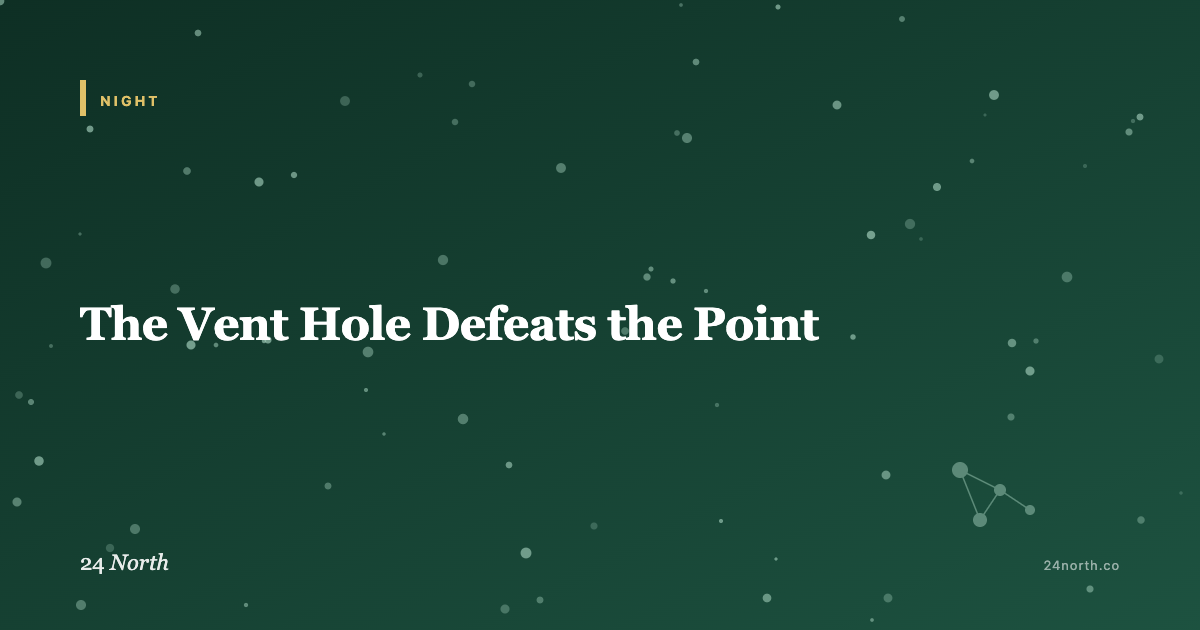 The Vent Hole Defeats the Point — 24 North illustrated guide