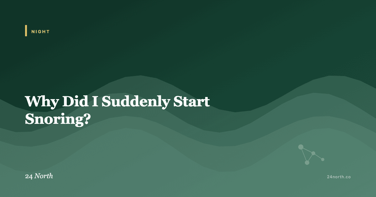 Why Did I Suddenly Start Snoring? — 24 North illustrated guide