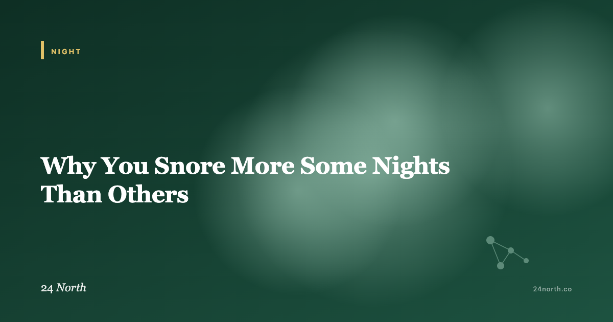 Why You Snore More Some Nights Than Others — 24 North illustrated guide