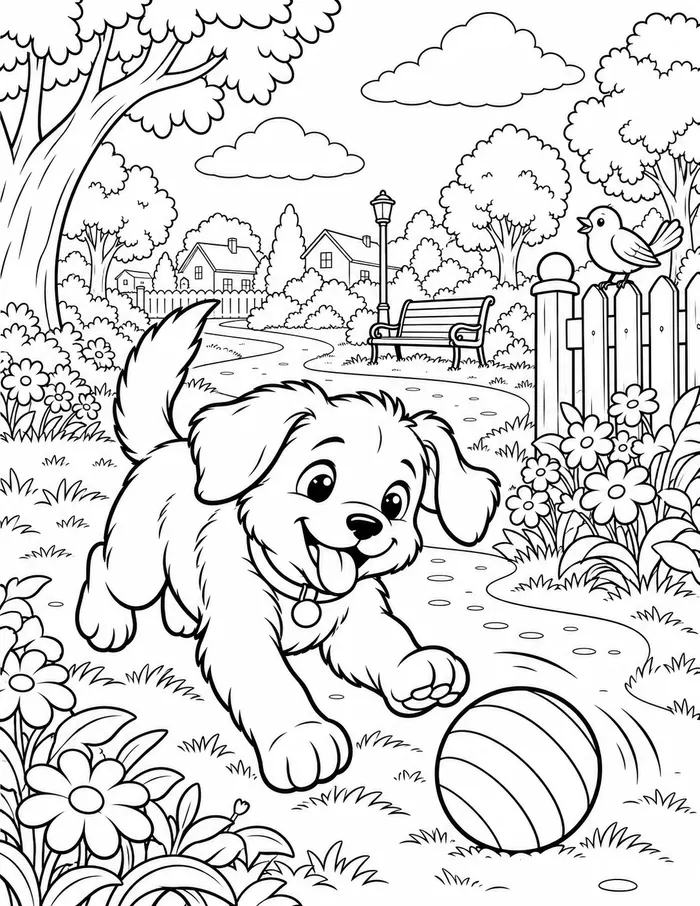 A puppy in the park